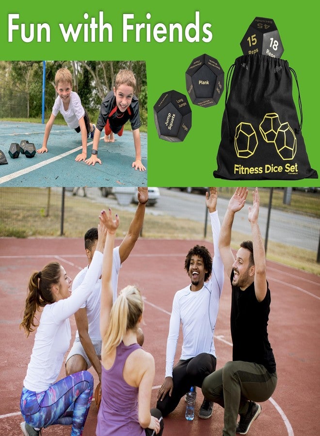 Covelico Fitness Dice & Workout Dice Set - Exercise Equipment for Older Kids, Teens & Adults, Solo or Group, Fitness Gifts & Physical Education Equipment, Instructions & Convenient Drawstring Bag - Image 5